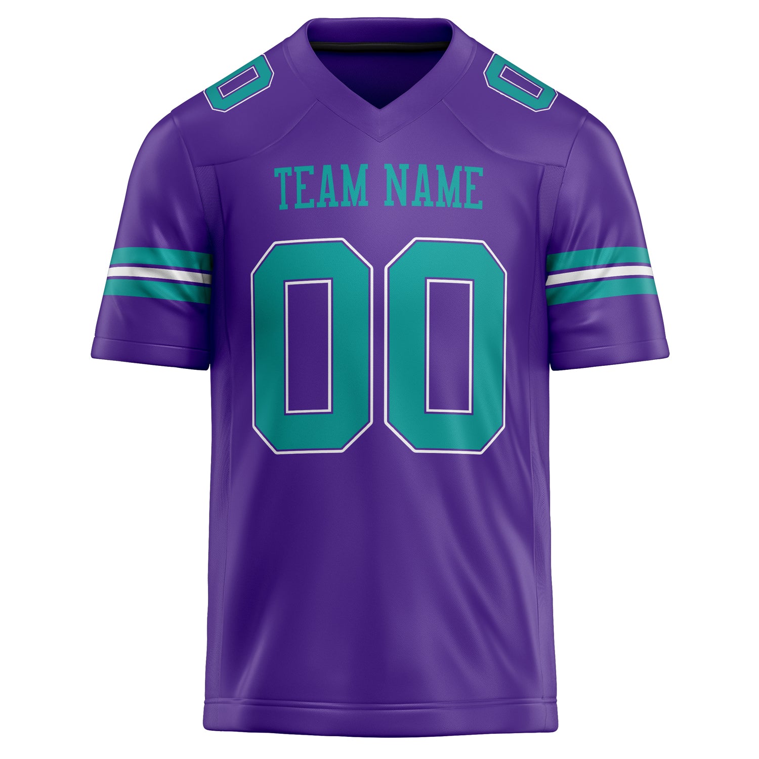 Personalized Purple & teal Solid Colour Football Jersey