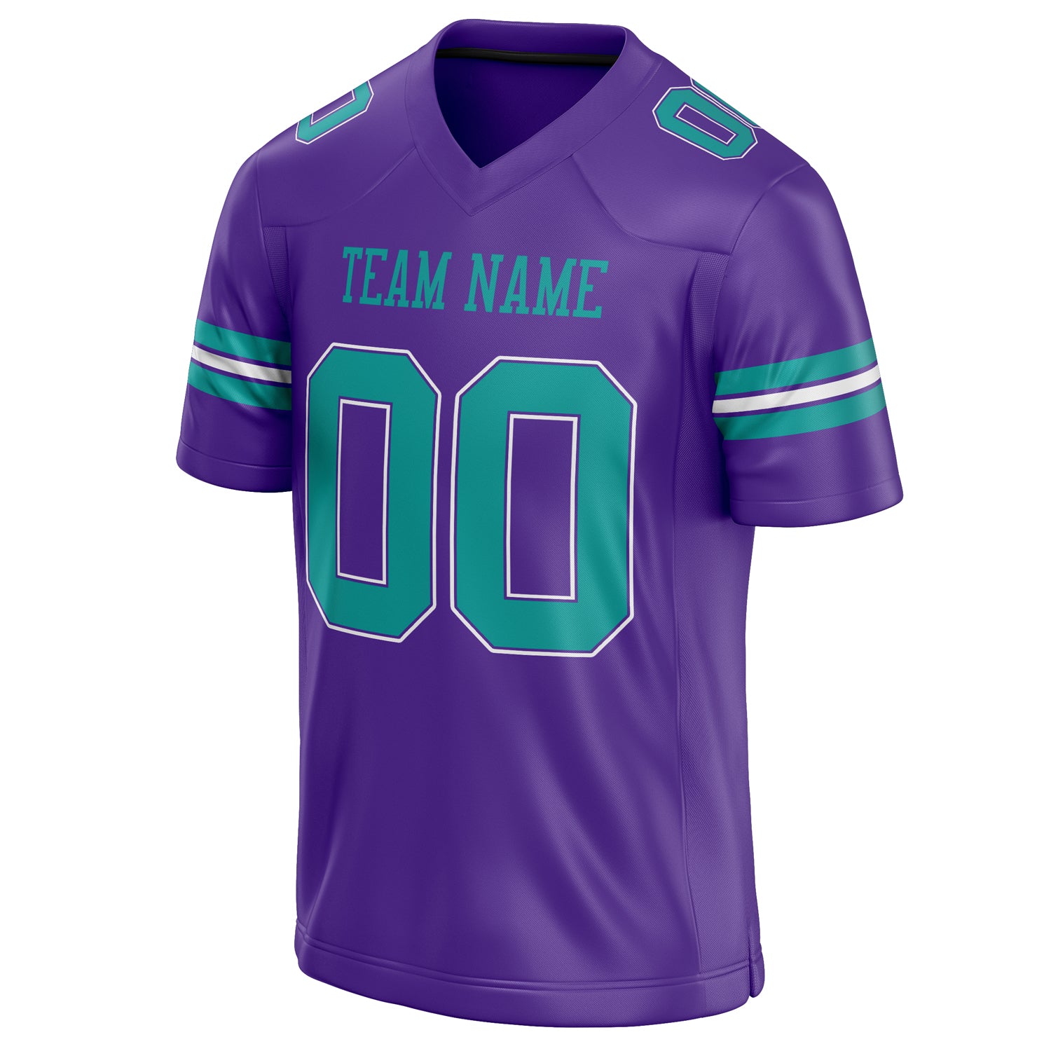 Personalized Purple & teal Solid Colour Football Jersey