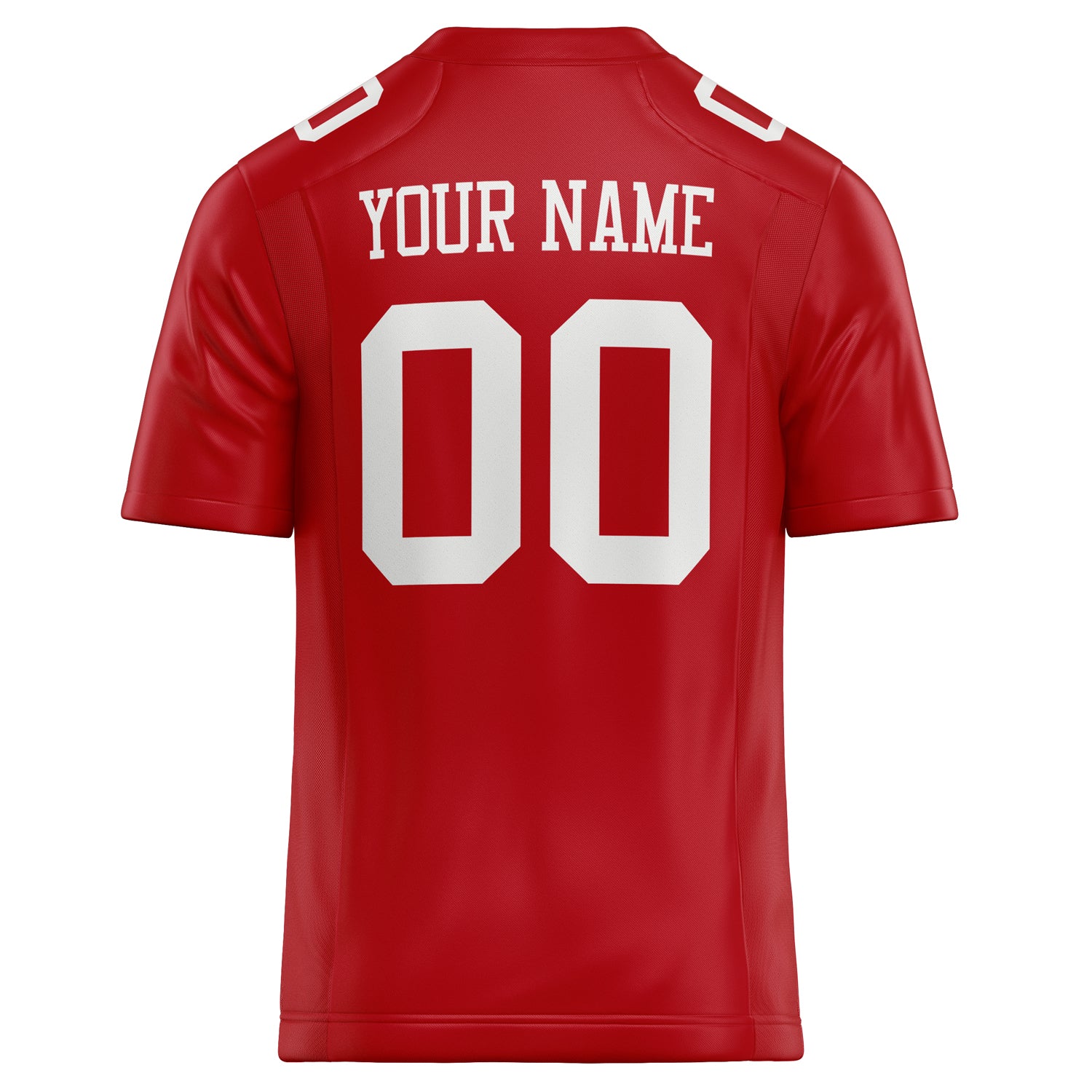 Personalized Red & White Solid Colour Football Jersey