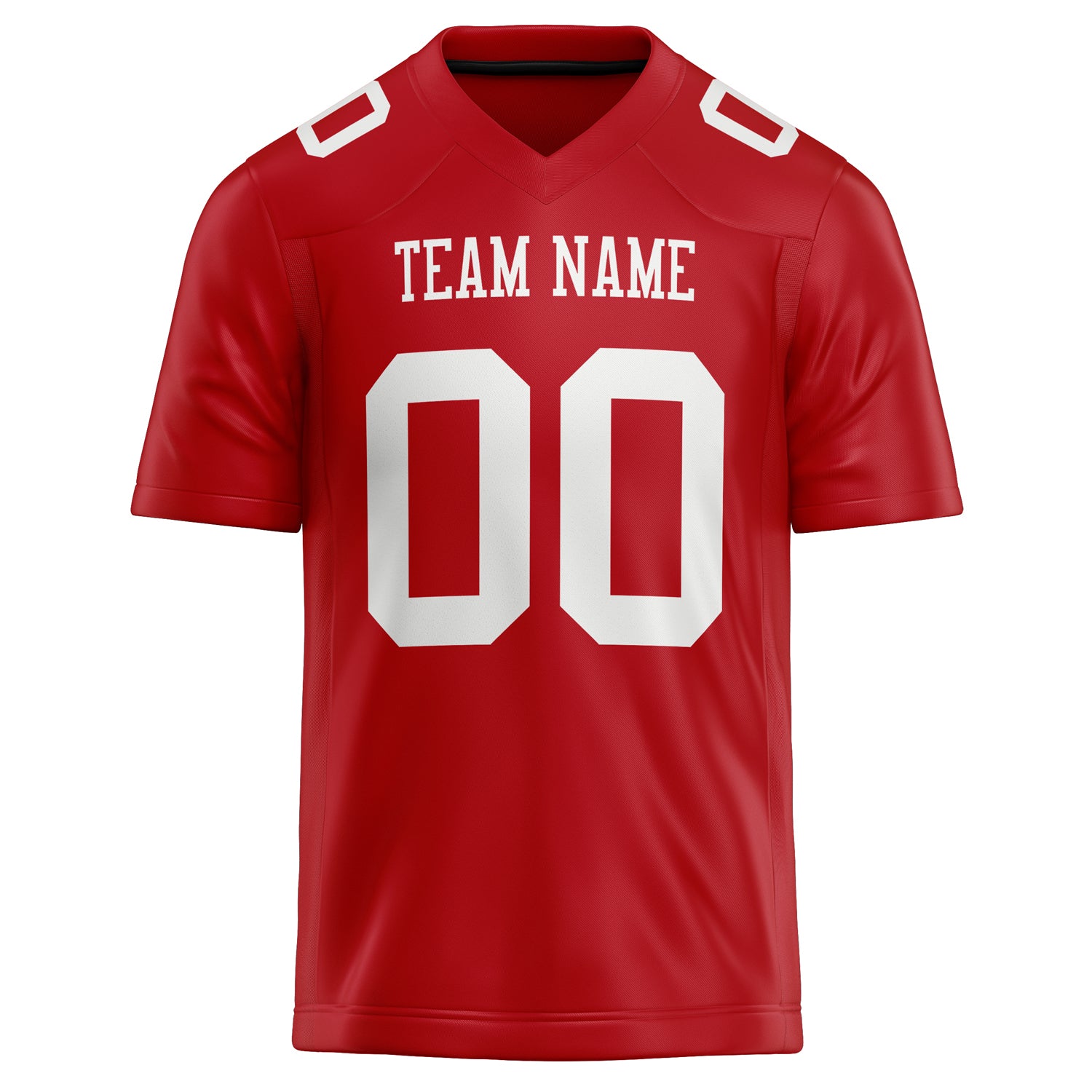 Personalized Red & White Solid Colour Football Jersey