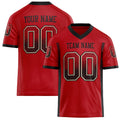 Personalized Red Black Solid Colour Football Jersey FT02240730RE458