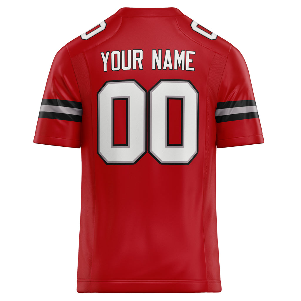 Personalized Red & White Solid Colour Football Jersey