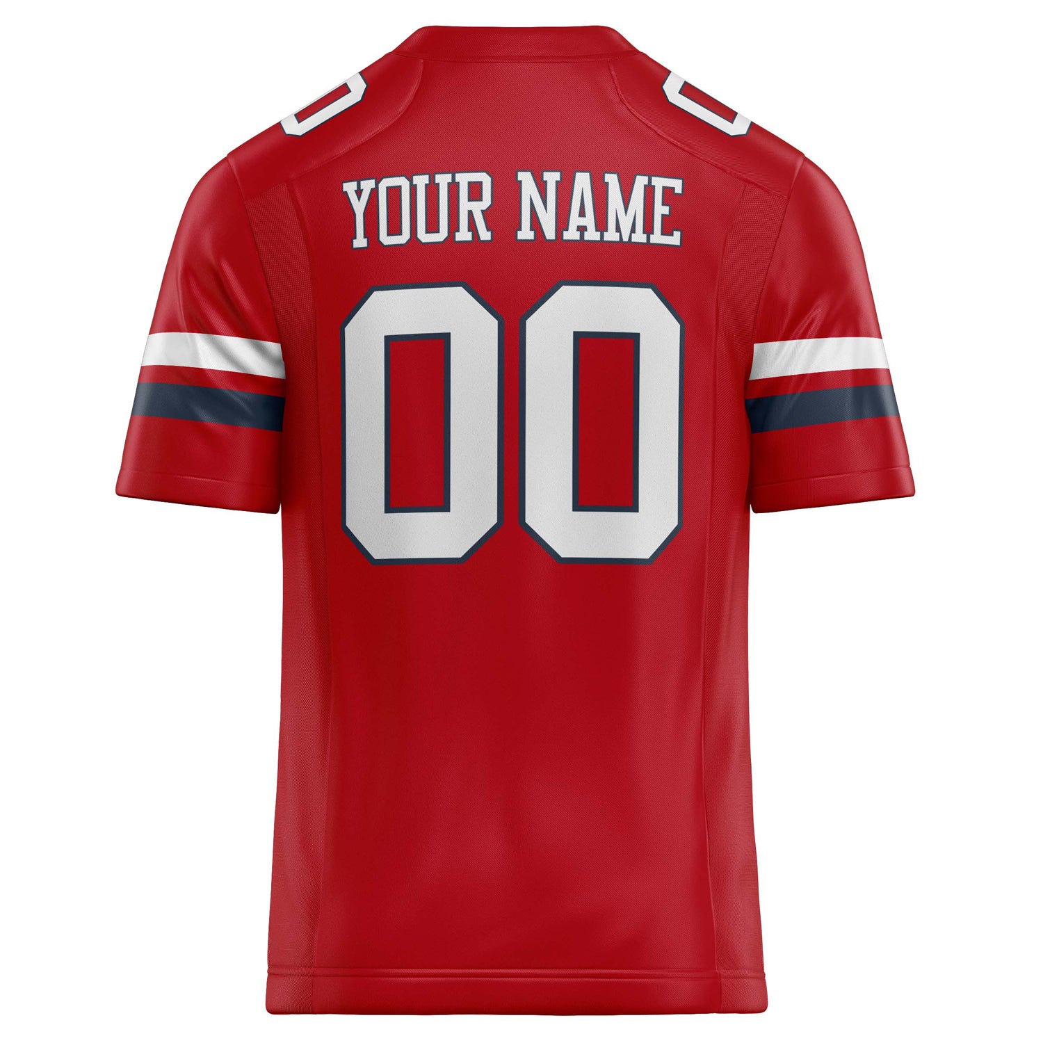 Personalized Red & White Solid Colour Football Jersey