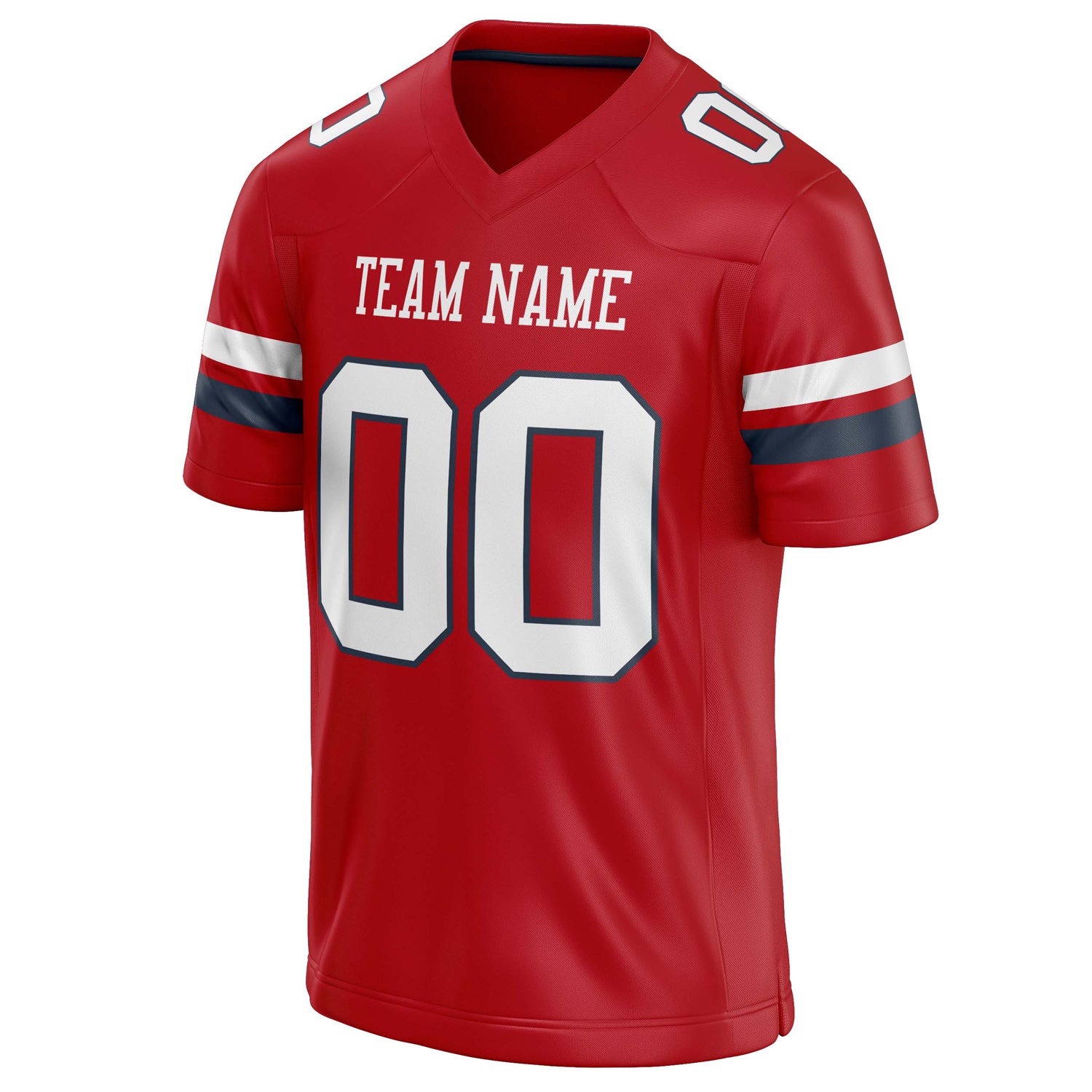 Personalized Red & White Solid Colour Football Jersey