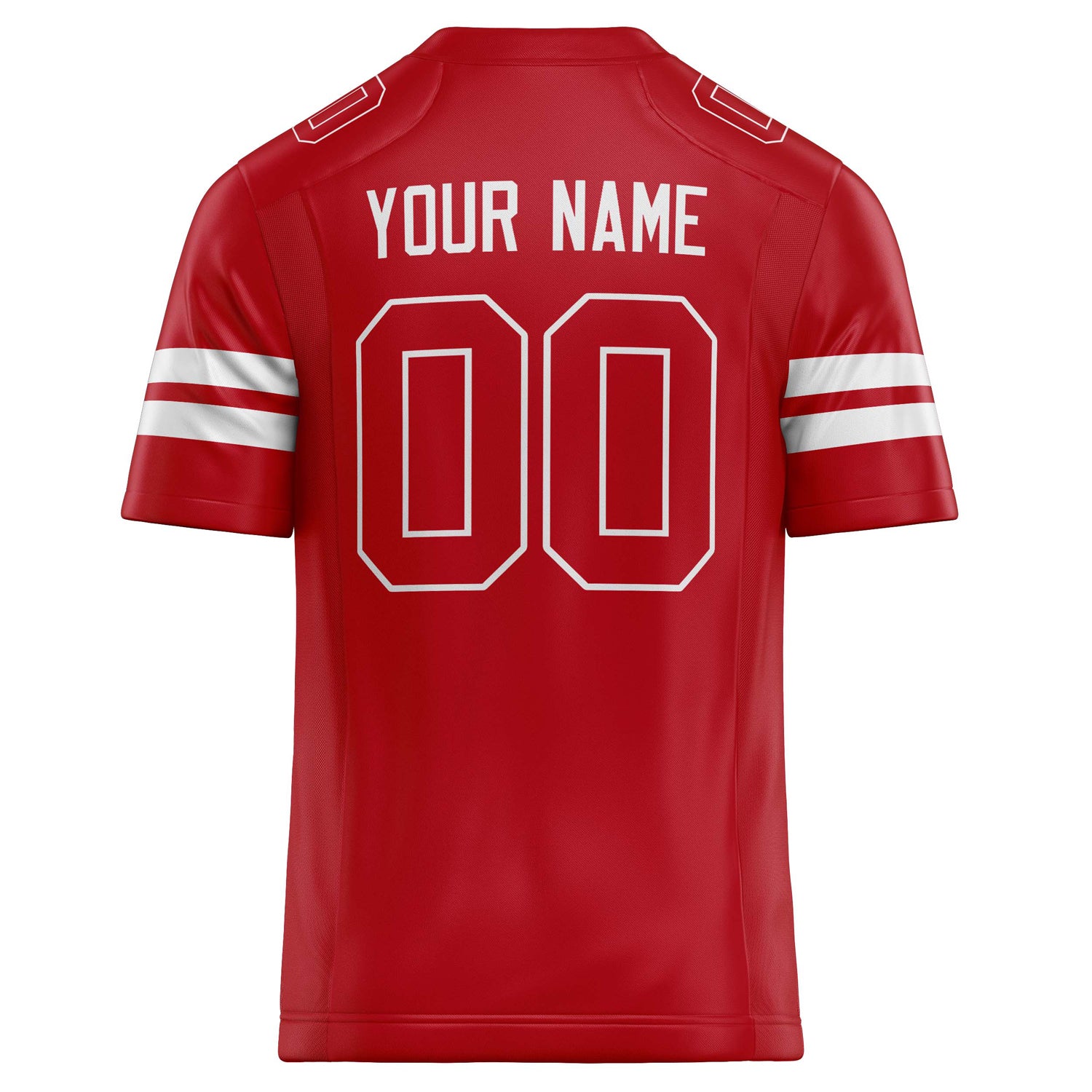 Personalized Red & White Solid Colour Football Jersey