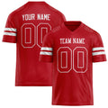 Personalized Red White Solid Colour Football Jersey FT02240730RE462