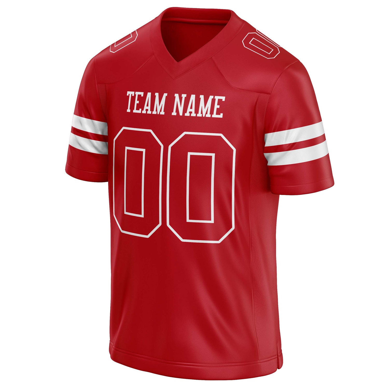 Personalized Red & White Solid Colour Football Jersey