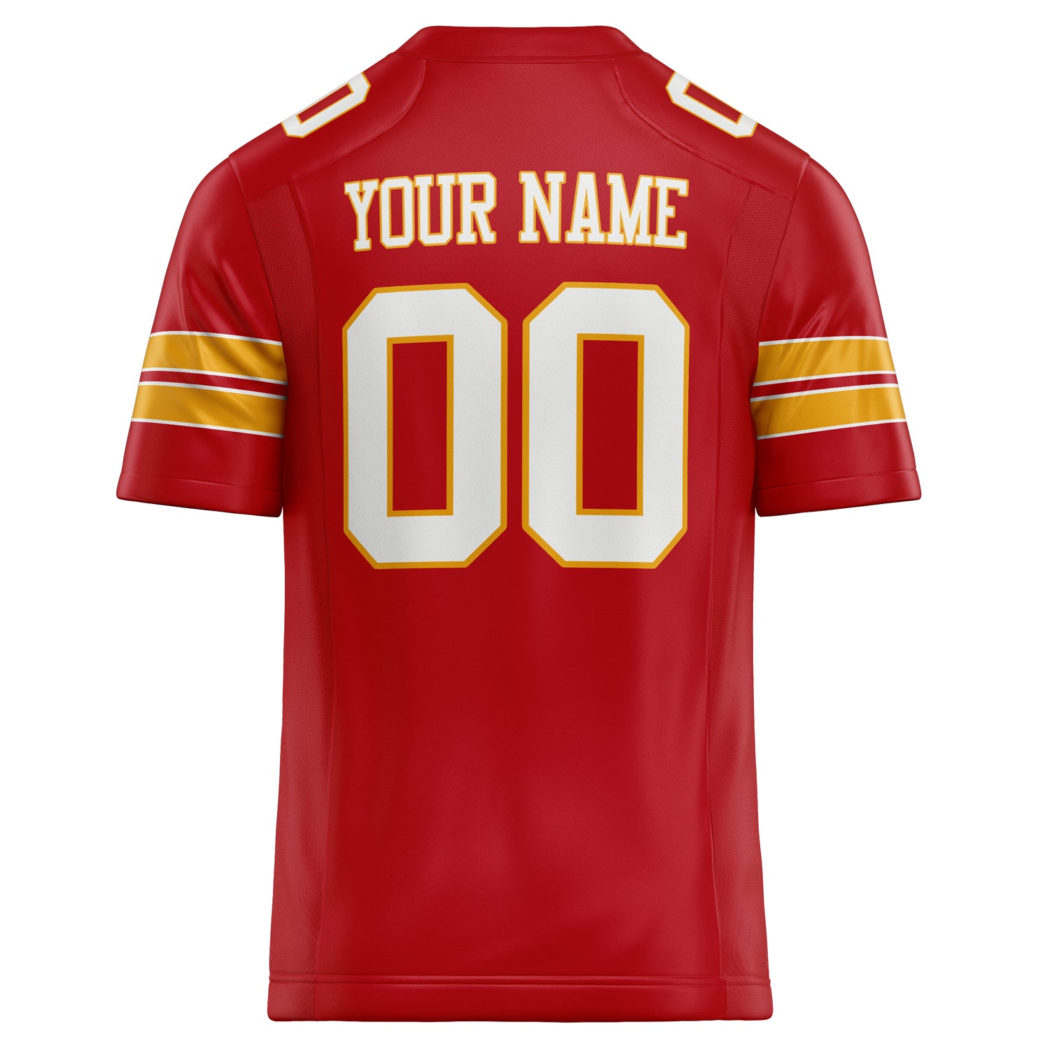 Personalized Red & White Solid Colour Football Jersey