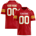 Personalized Red White Solid Colour Football Jersey FT02240730RE463
