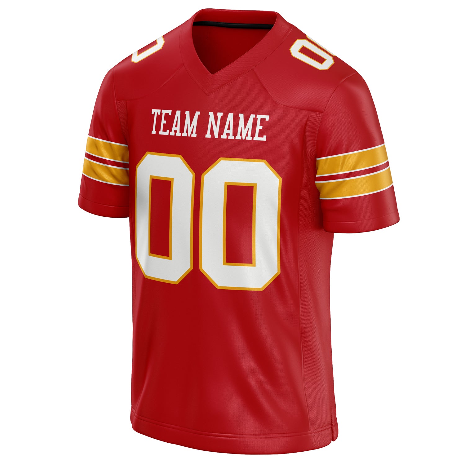 Personalized Red & White Solid Colour Football Jersey