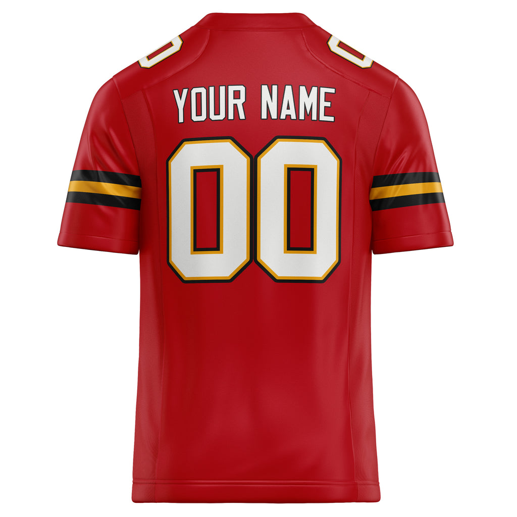 Personalized Red & White Solid Colour Football Jersey