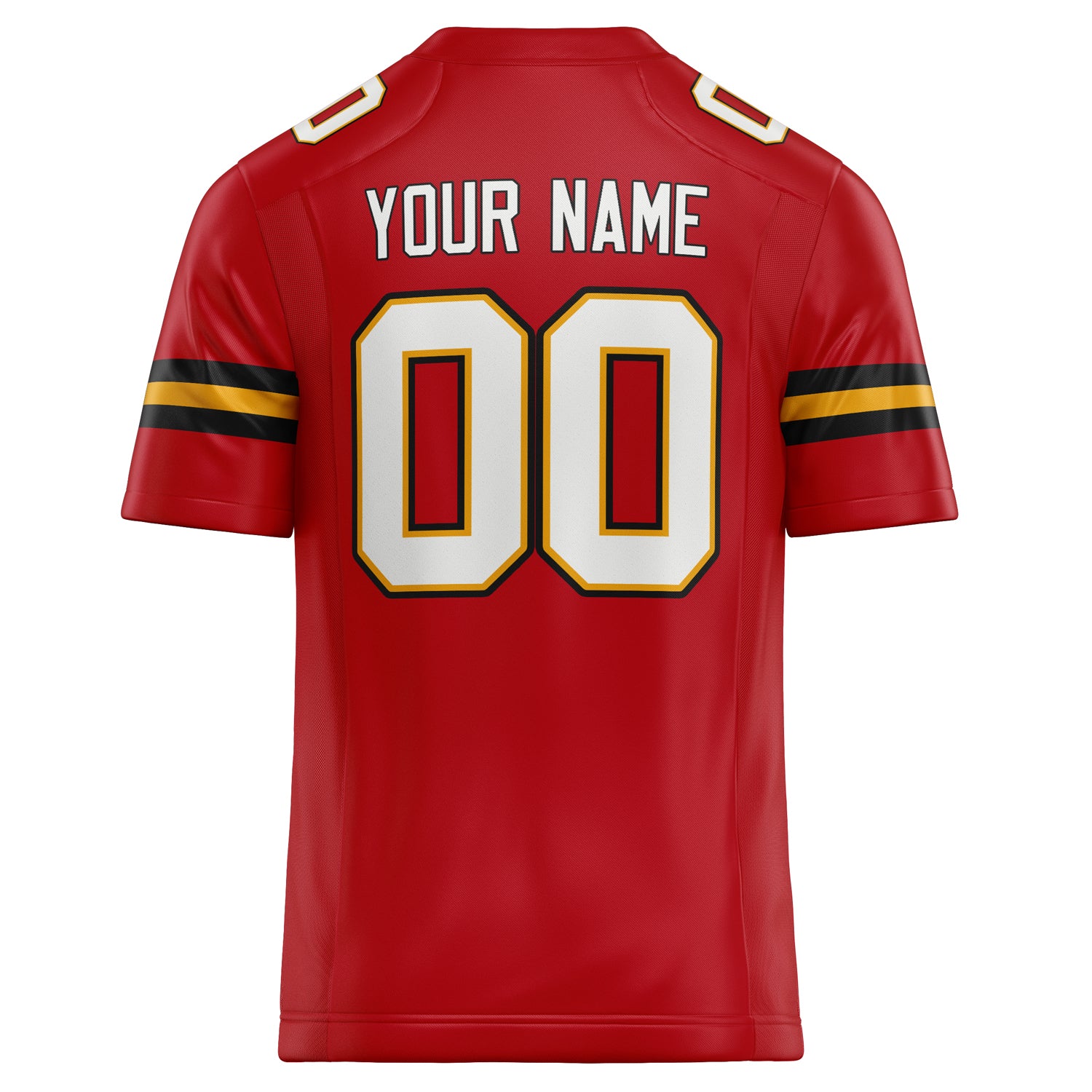 Personalized Red & White Solid Colour Football Jersey