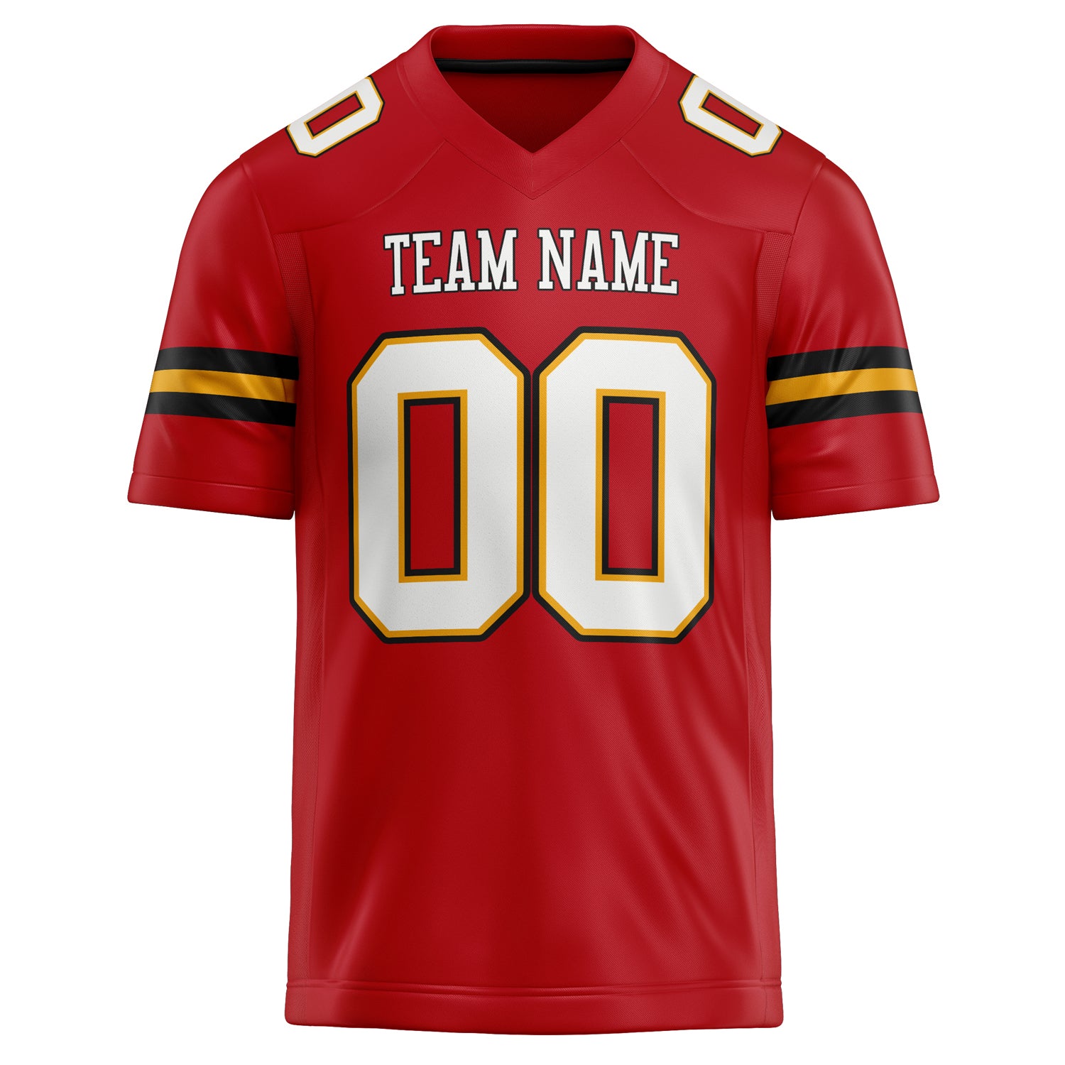 Personalized Red & White Solid Colour Football Jersey