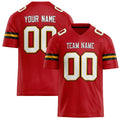Personalized Red White Solid Colour Football Jersey FT02240730RE464