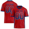 Personalized Red Navy Solid Colour Football Jersey FT02240730RE465