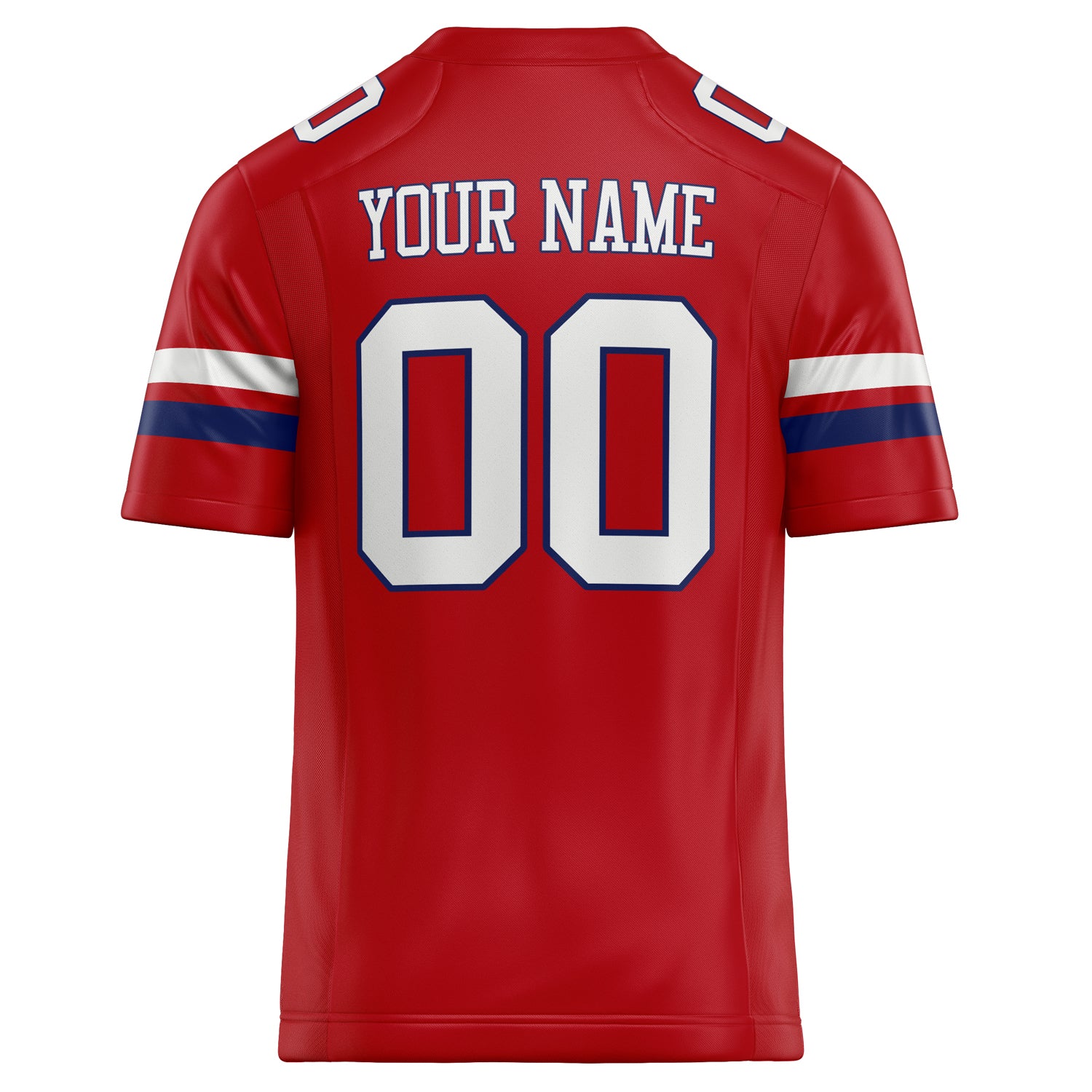 Personalized Red & White Solid Colour Football Jersey