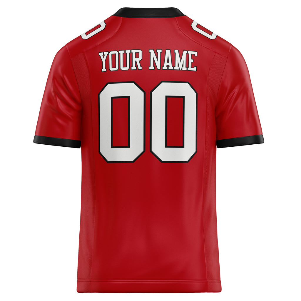 Personalized Red & White Solid Colour Football Jersey
