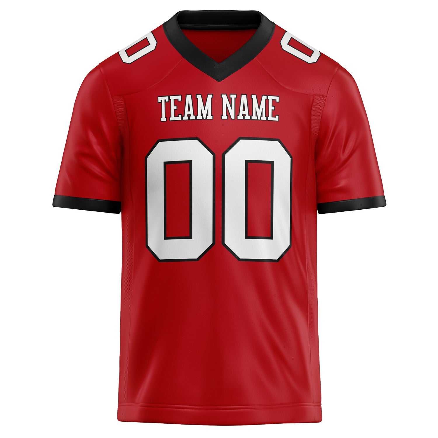 Personalized Red & White Solid Colour Football Jersey