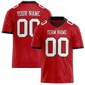 Personalized Red White Solid Colour Football Jersey FT02240730RE468
