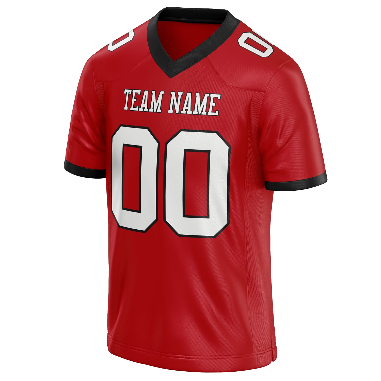 Personalized Red & White Solid Colour Football Jersey