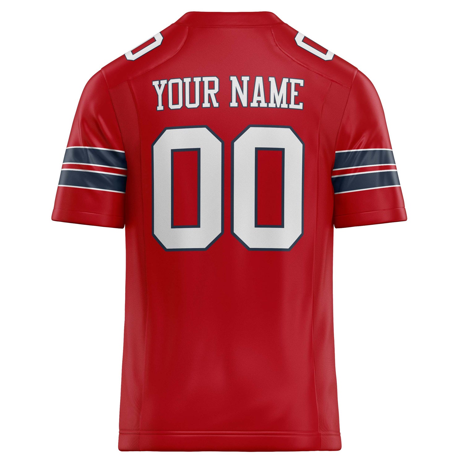 Personalized Red & White Solid Colour Football Jersey