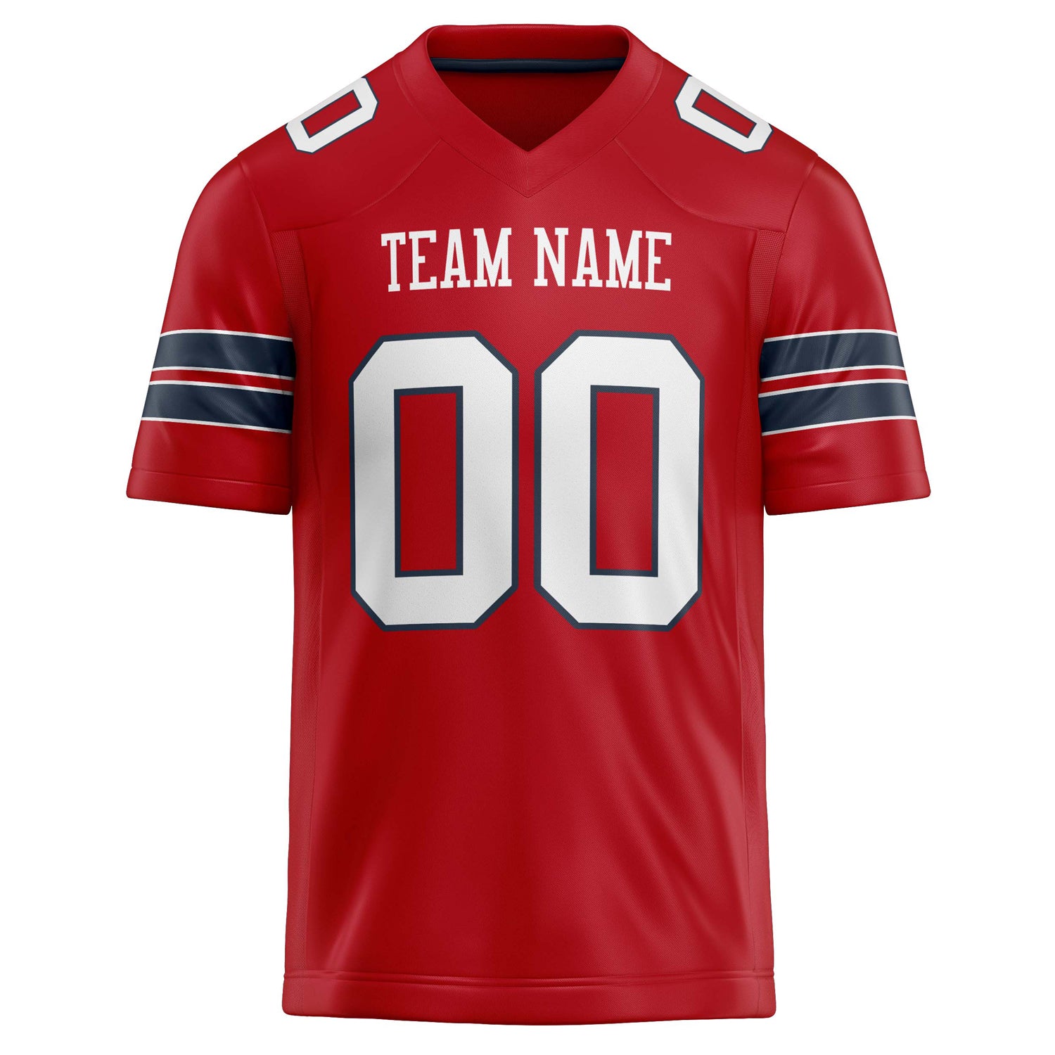 Personalized Red & White Solid Colour Football Jersey