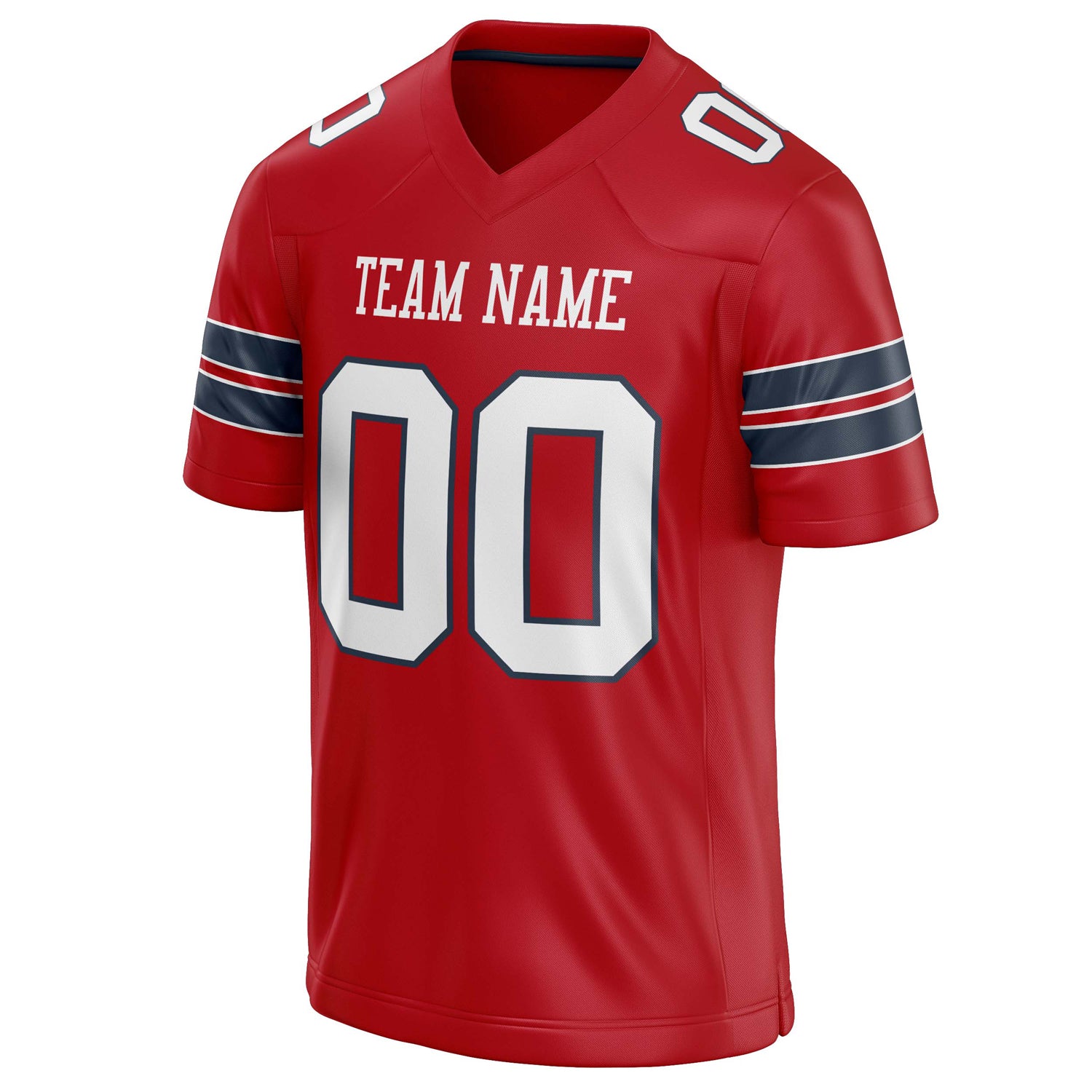 Personalized Red & White Solid Colour Football Jersey
