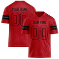 Personalized Red Black Solid Colour Football Jersey FT02240730RE470