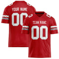 Personalized Red White Solid Colour Football Jersey FT02240730RE471