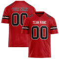 Personalized Red Black Solid Colour Football Jersey FT02240730RE472