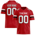 Personalized Red White Solid Colour Football Jersey FT02240730RE473