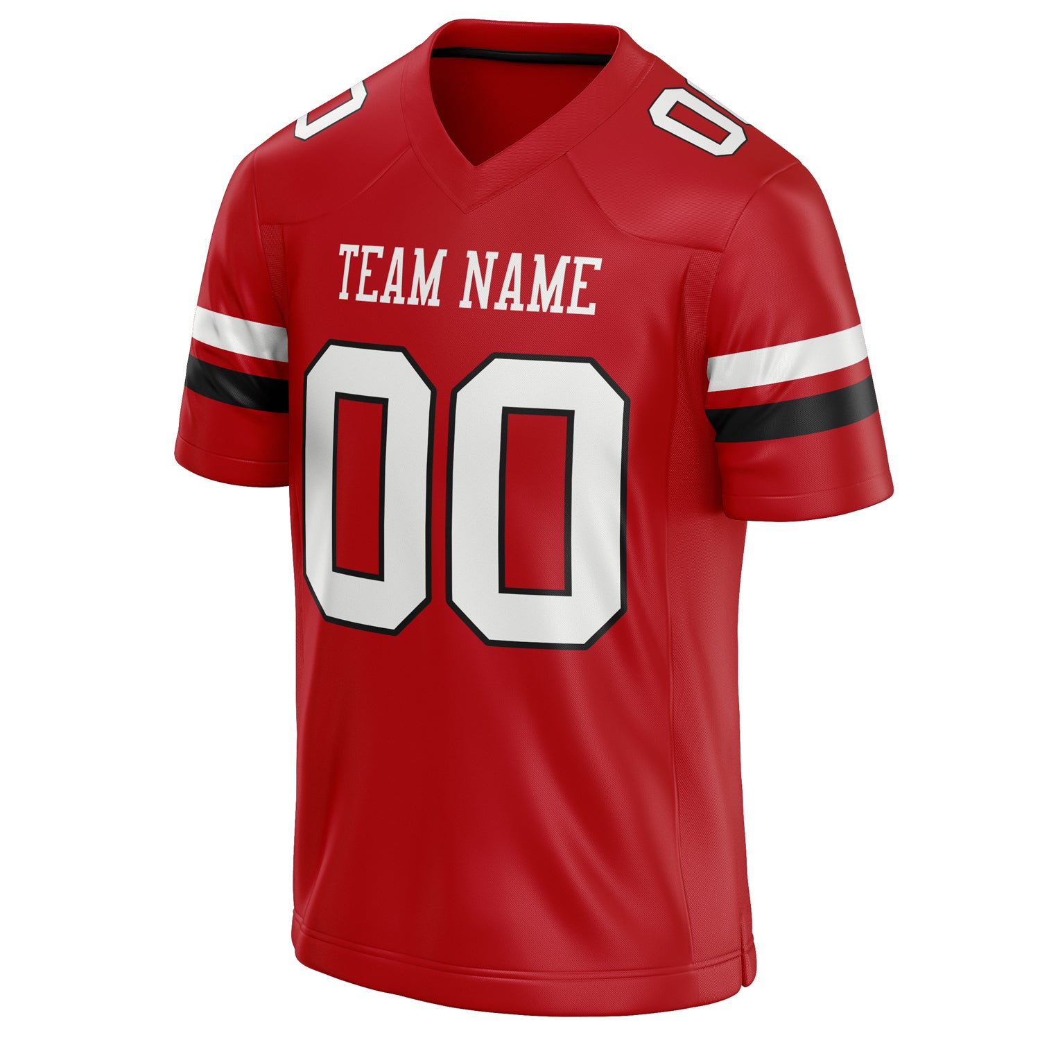 Personalized Red & White Solid Colour Football Jersey