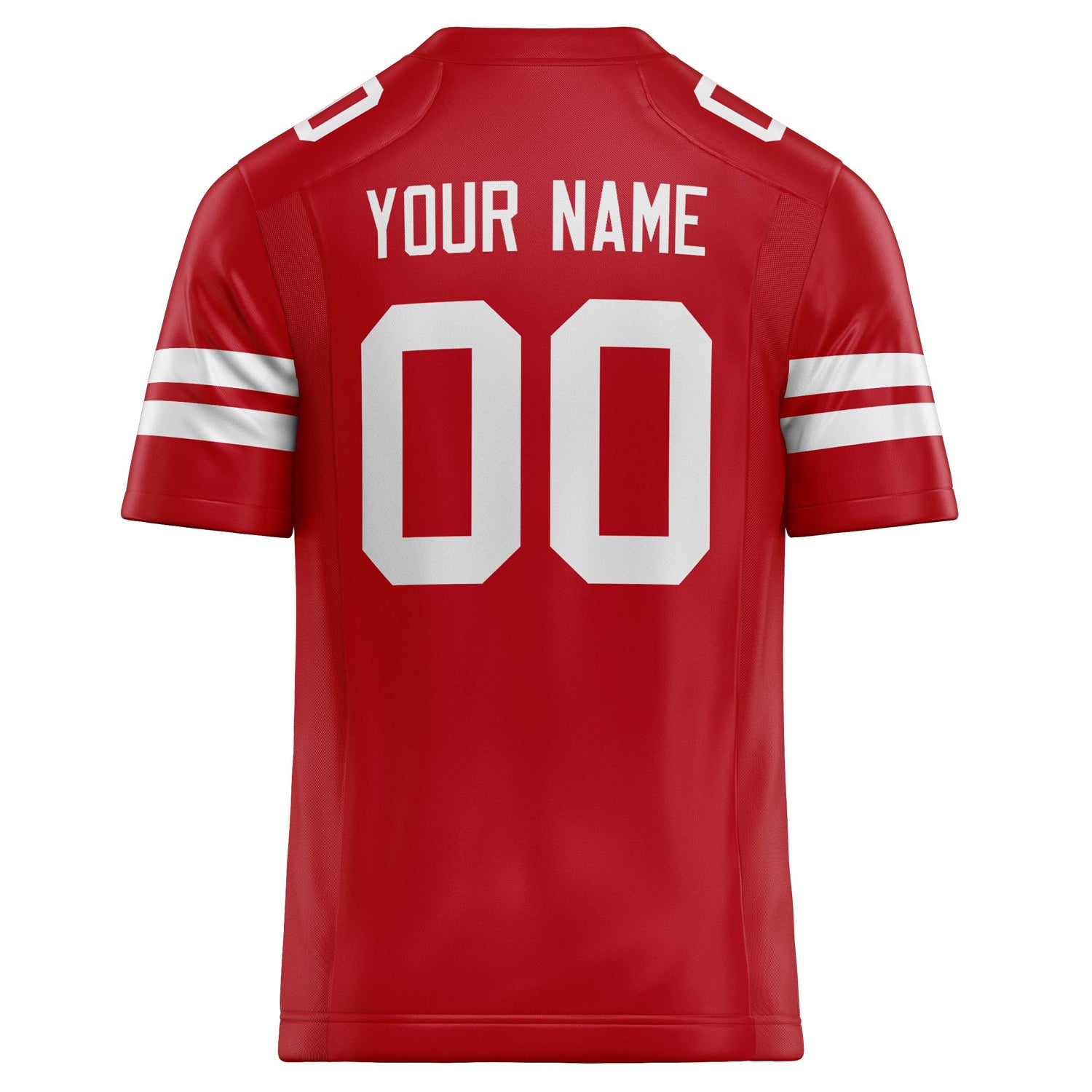 Personalized Red & White Solid Colour Football Jersey
