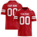 Personalized Red White Solid Colour Football Jersey FT02240730RE474