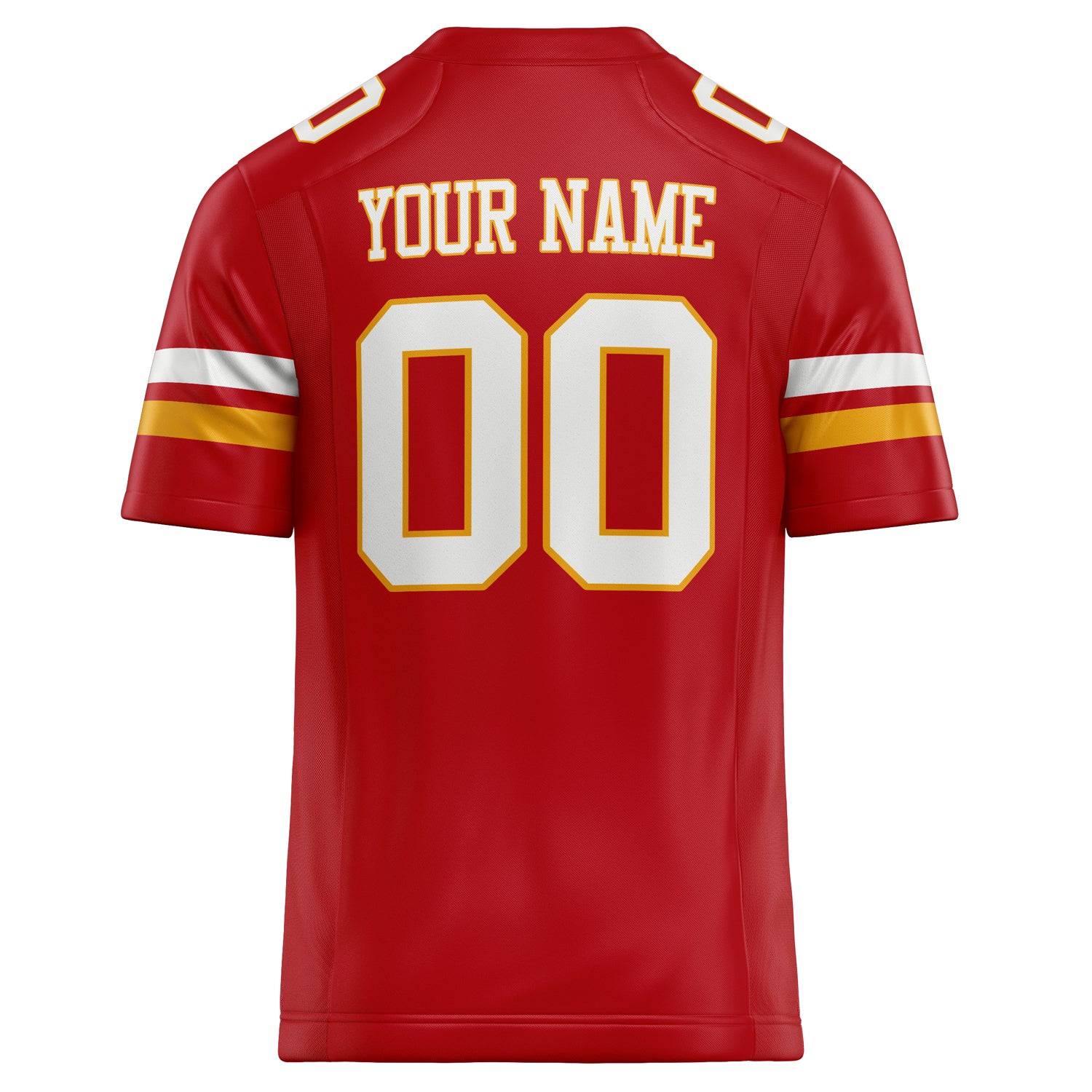 Personalized Red & White Solid Colour Football Jersey