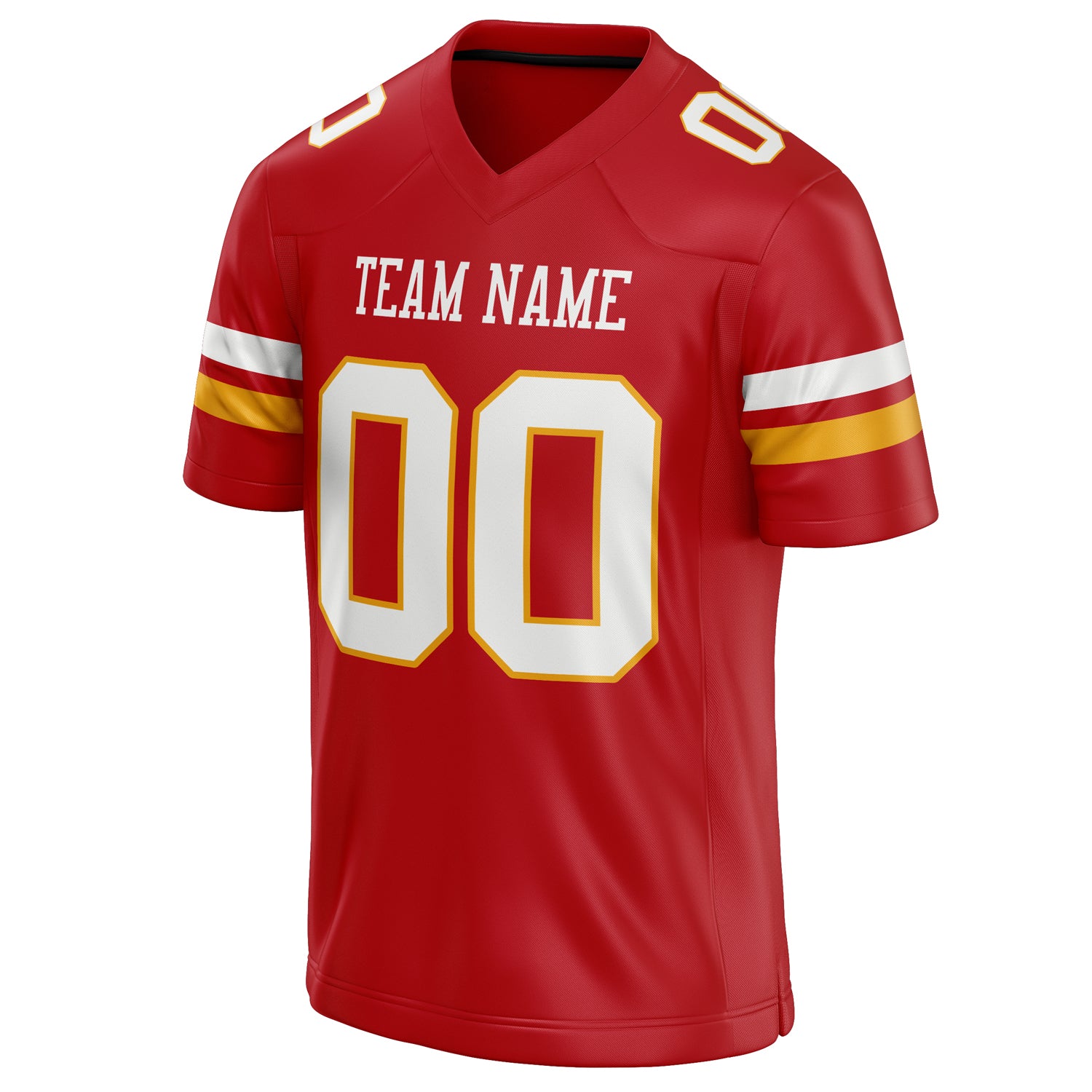 Personalized Red & White Solid Colour Football Jersey