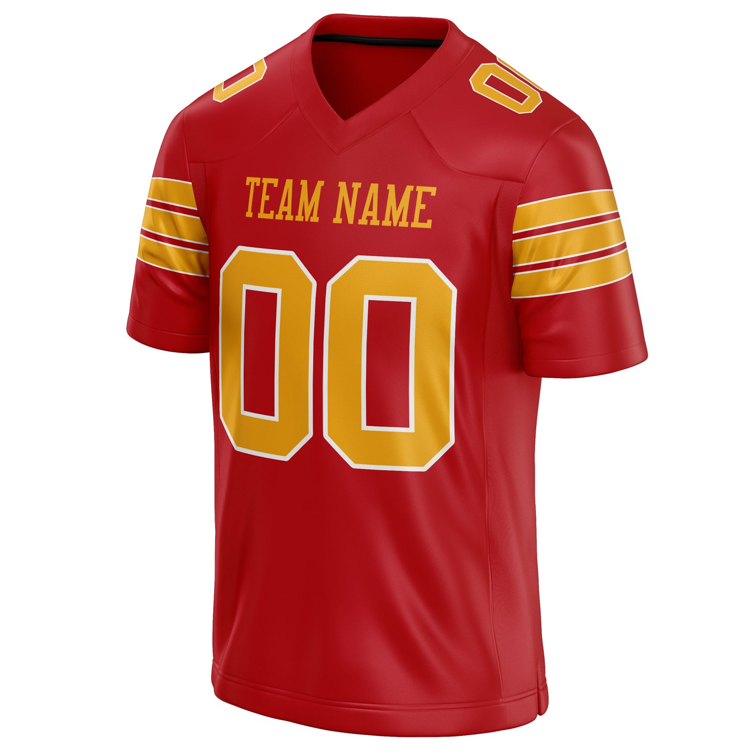 Personalized Red & Gold Solid Colour Football Jersey