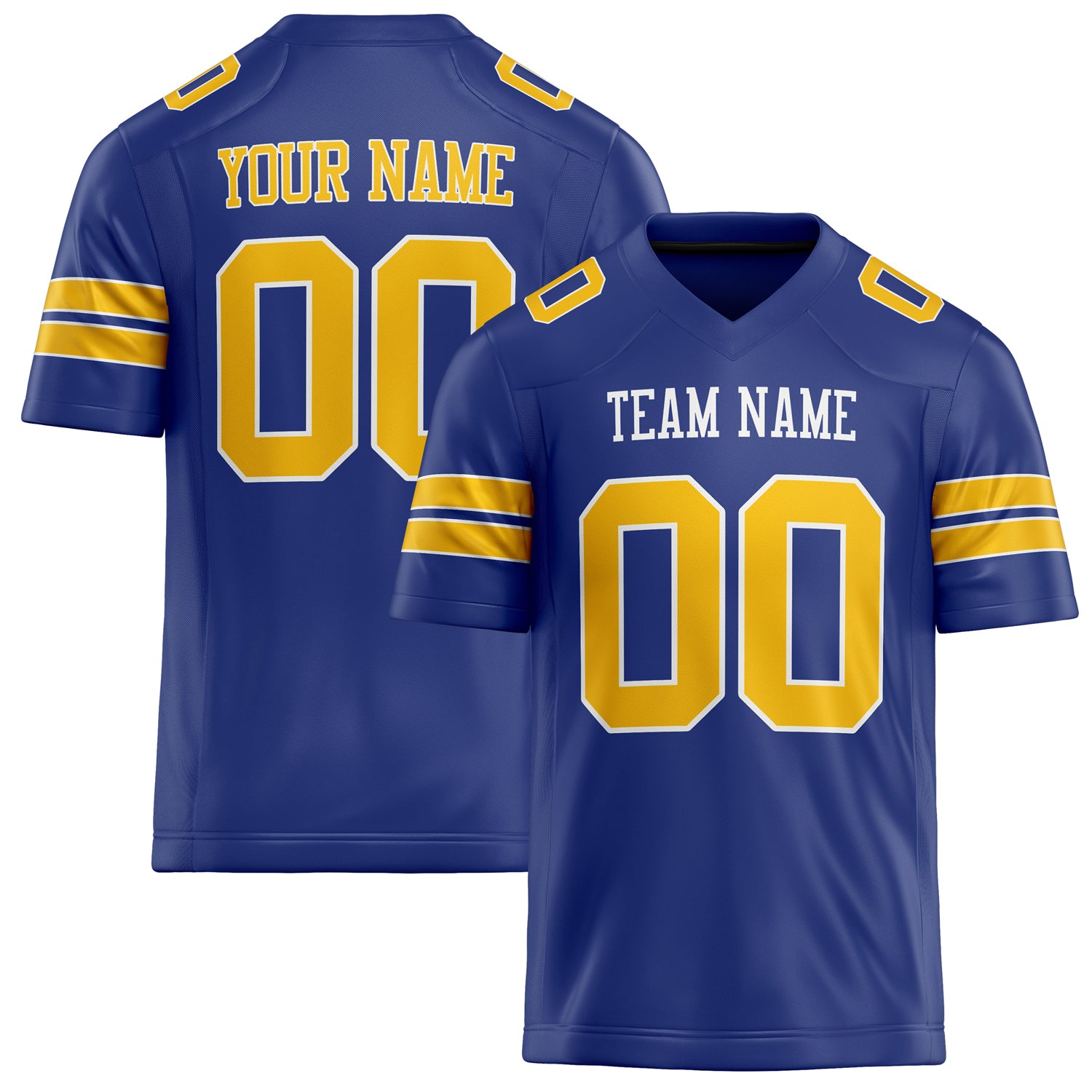 Personalized Royal Gold Solid Colour Football Jersey FT02240730RO477