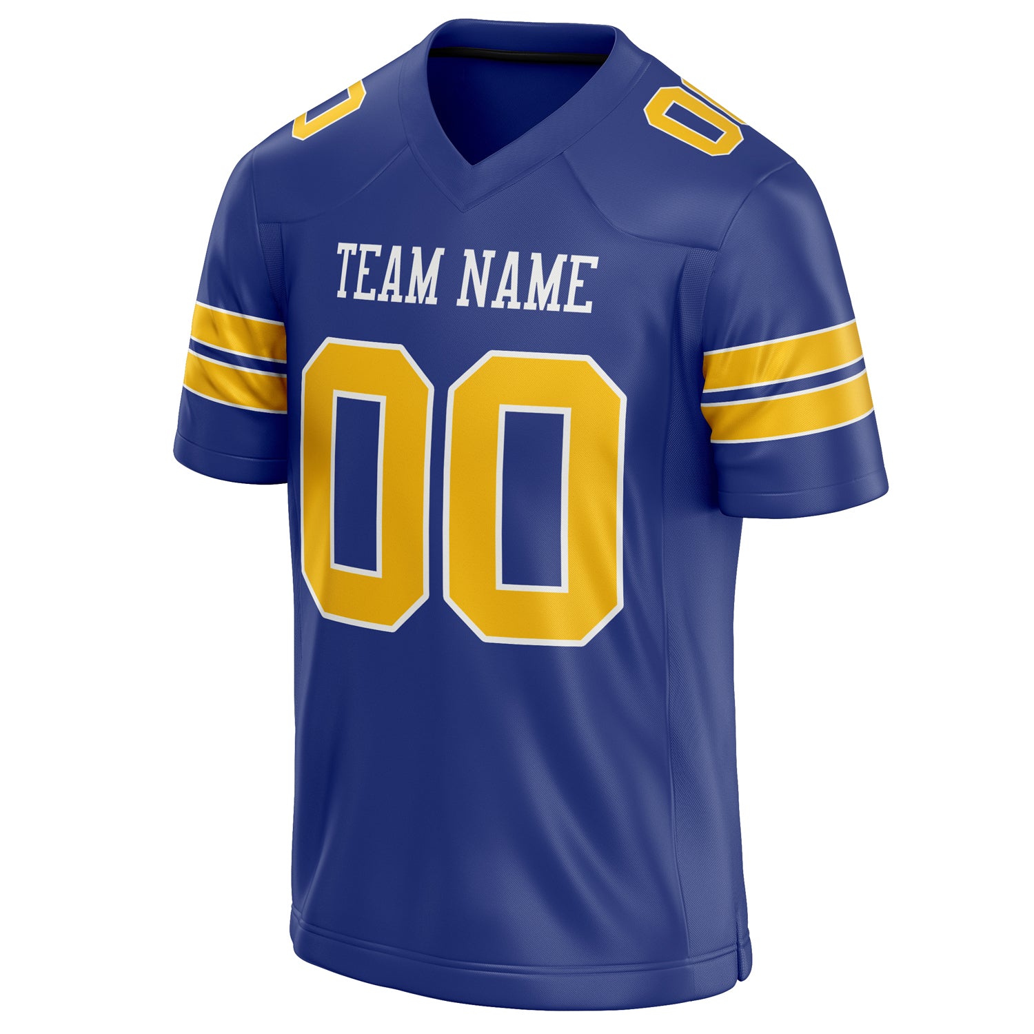 Personalized Royal & Gold Solid Colour Football Jersey