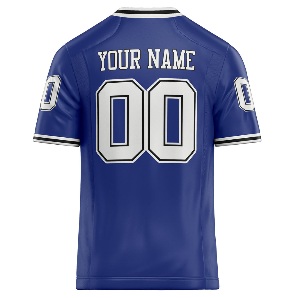 Personalized Royal & White Solid Colour Football Jersey