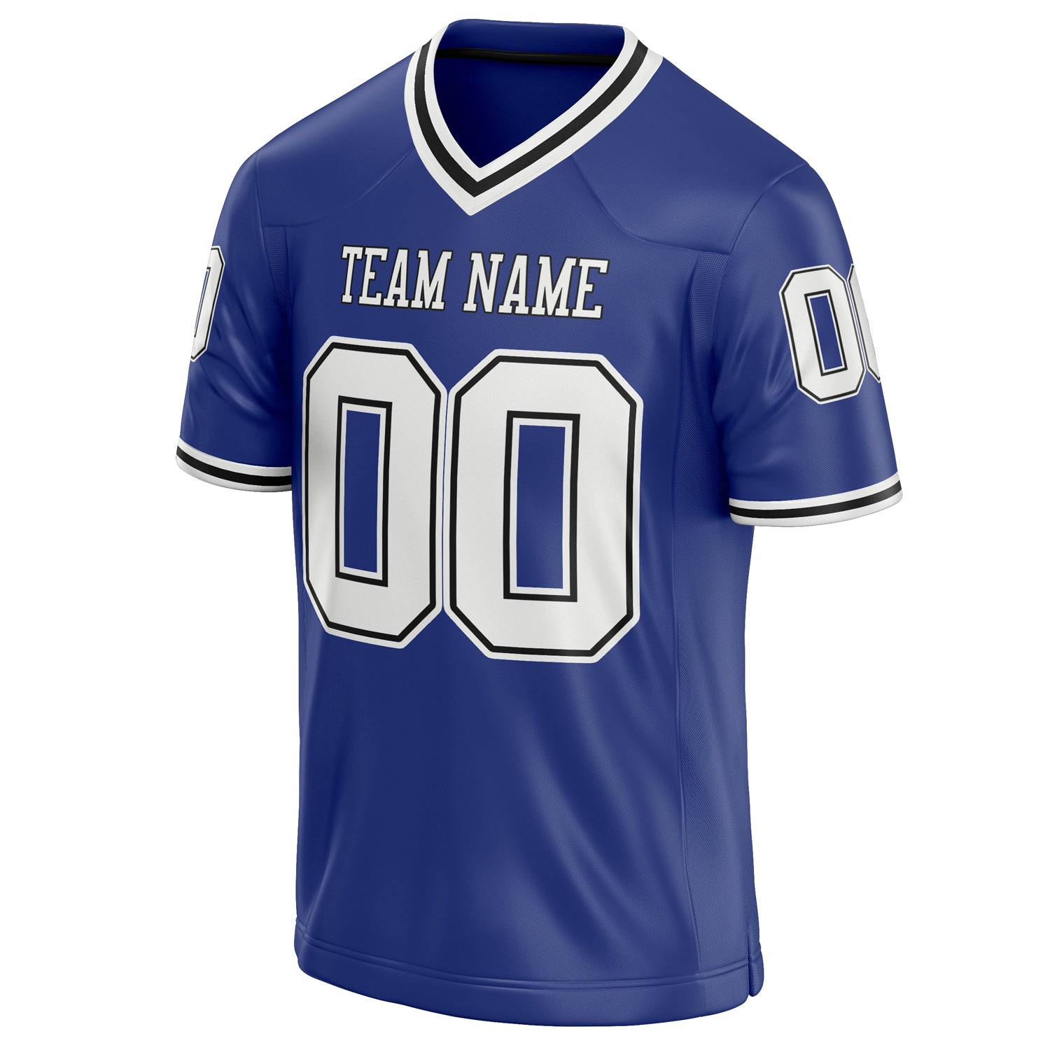 Personalized Royal & White Solid Colour Football Jersey