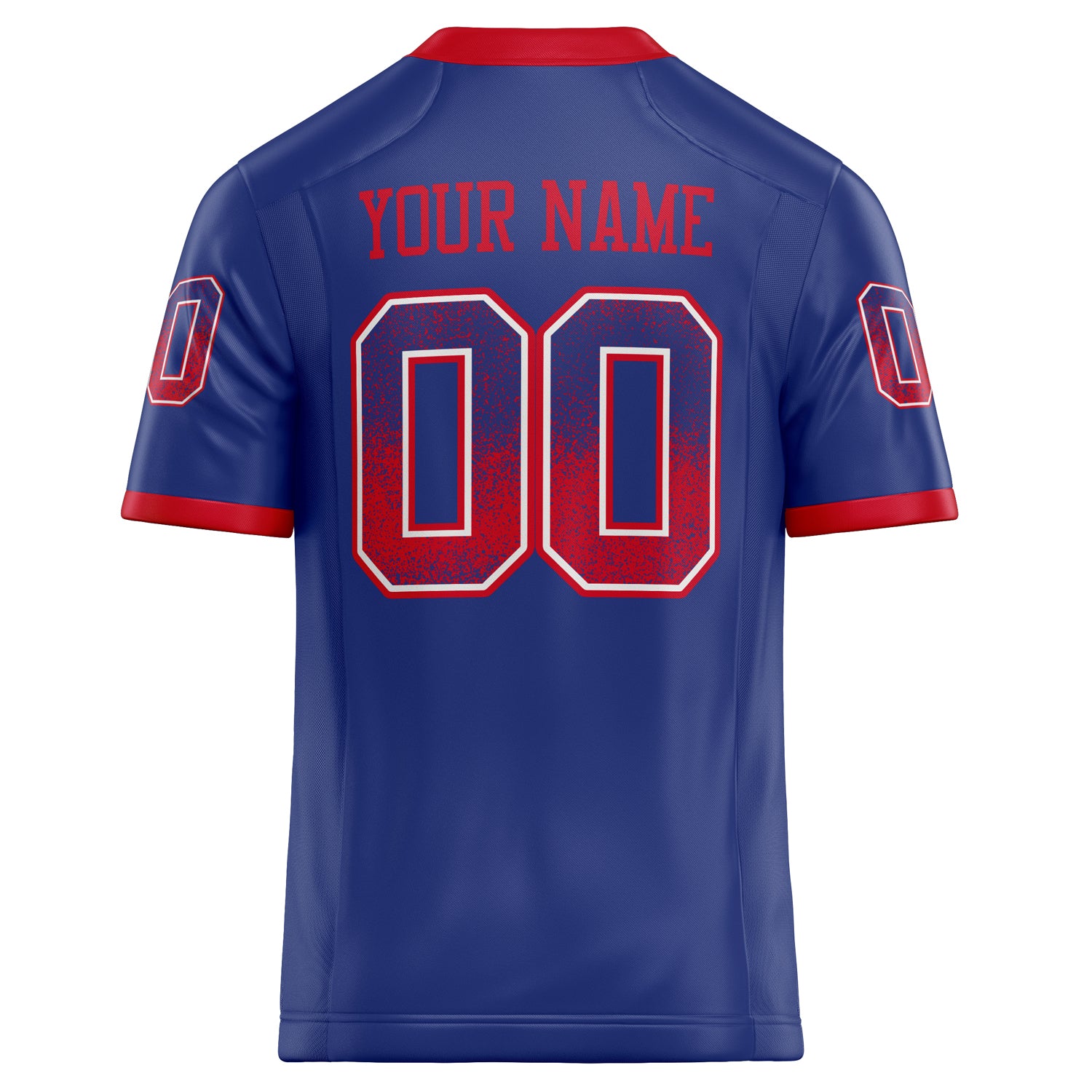 Personalized Royal & Red Solid Colour Football Jersey