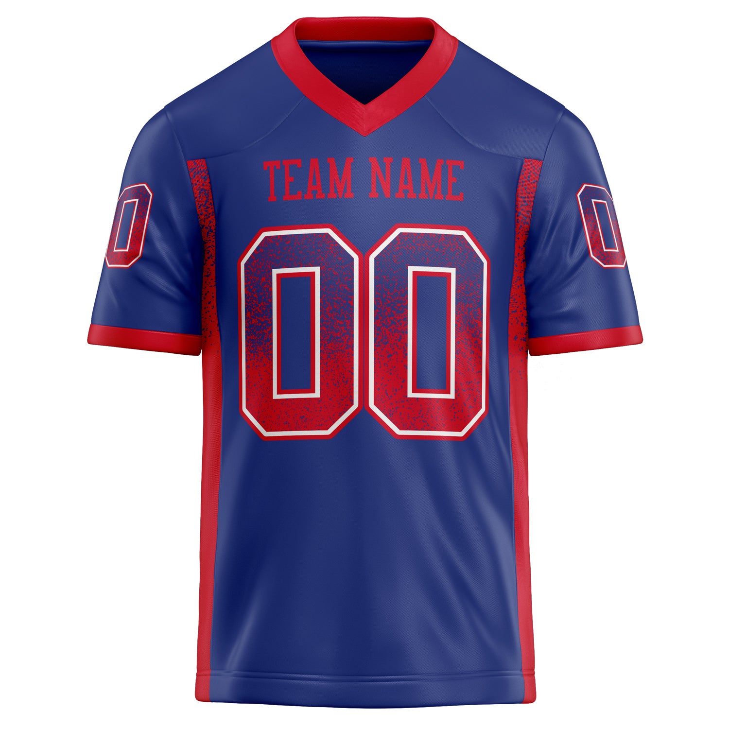 Personalized Royal & Red Solid Colour Football Jersey