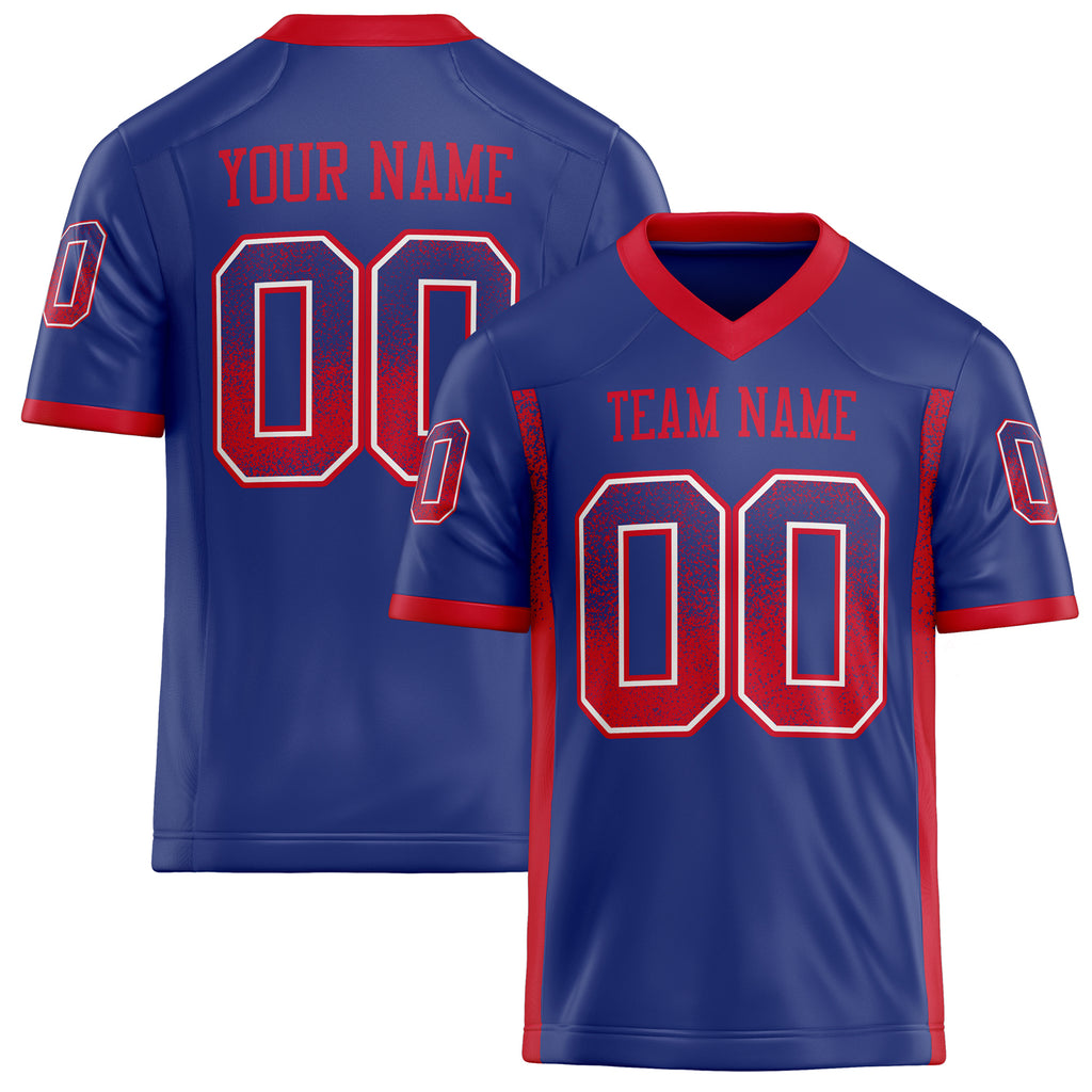 Personalized Royal Red Solid Colour Football Jersey FT02240730RO479