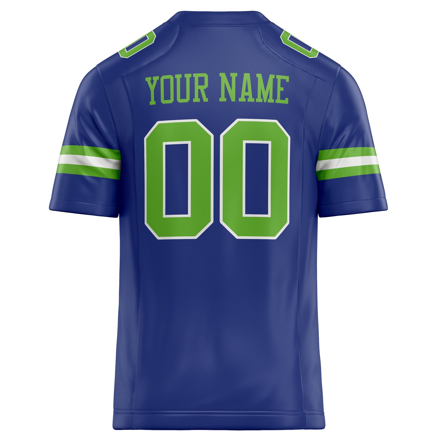 Personalized Royal & Kelly Green Solid Colour Football Jersey