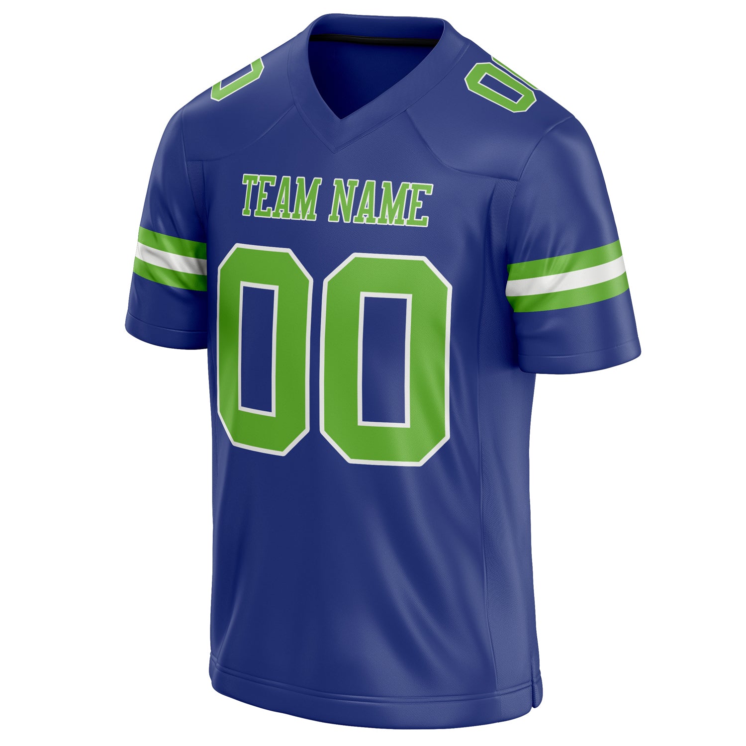Personalized Royal & Kelly Green Solid Colour Football Jersey
