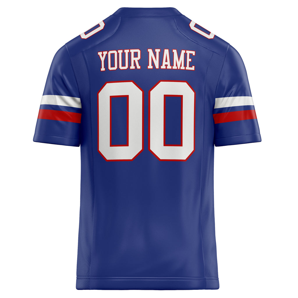 Personalized Royal & White Solid Colour Football Jersey