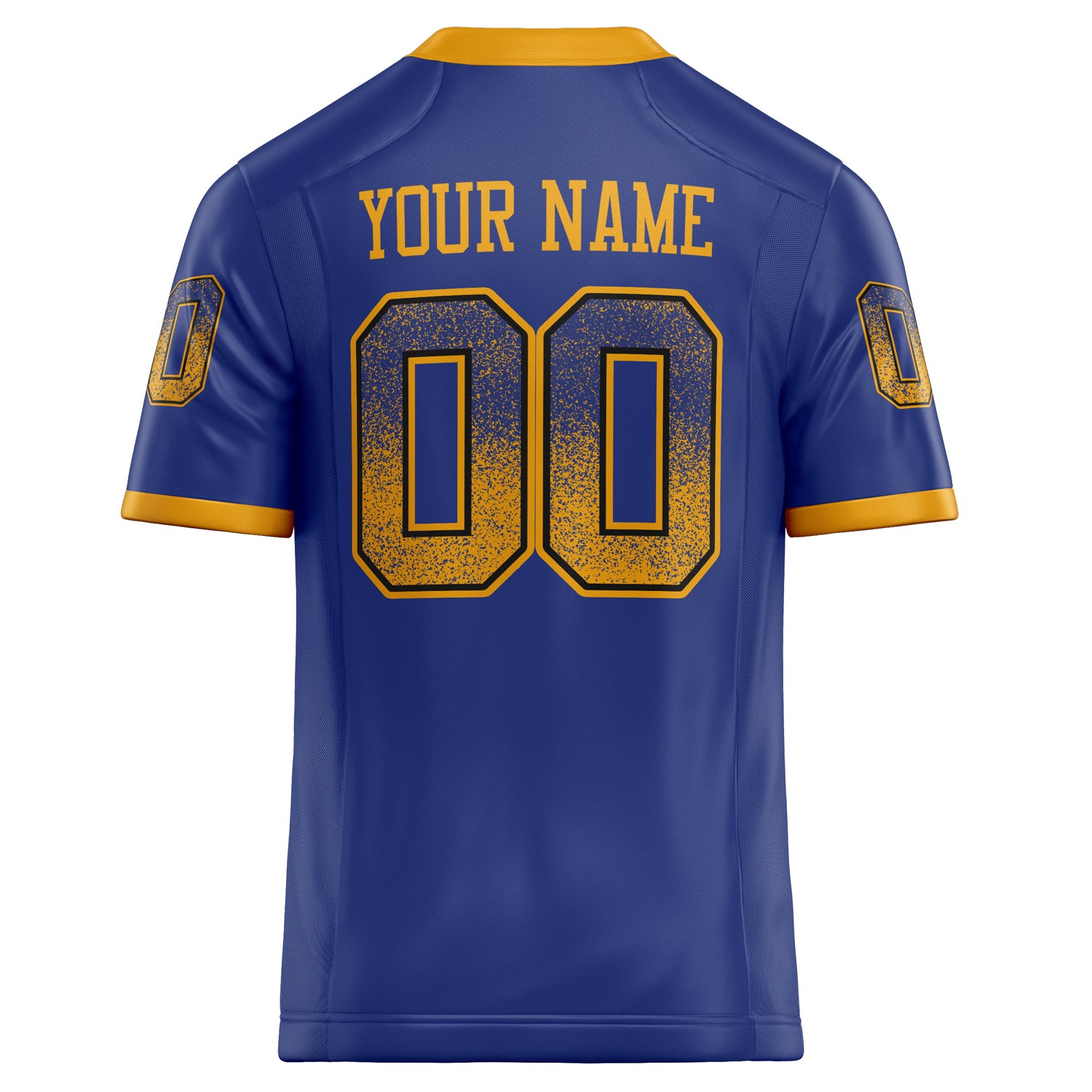 Personalized Royal & Gold Solid Colour Football Jersey