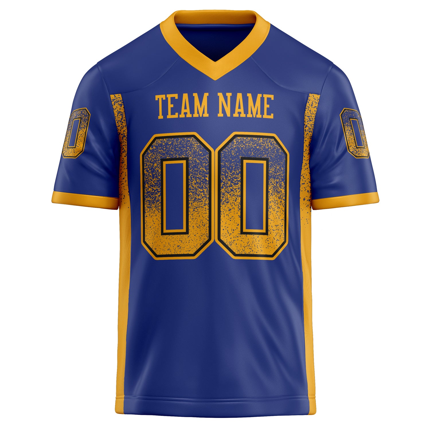 Personalized Royal & Gold Solid Colour Football Jersey