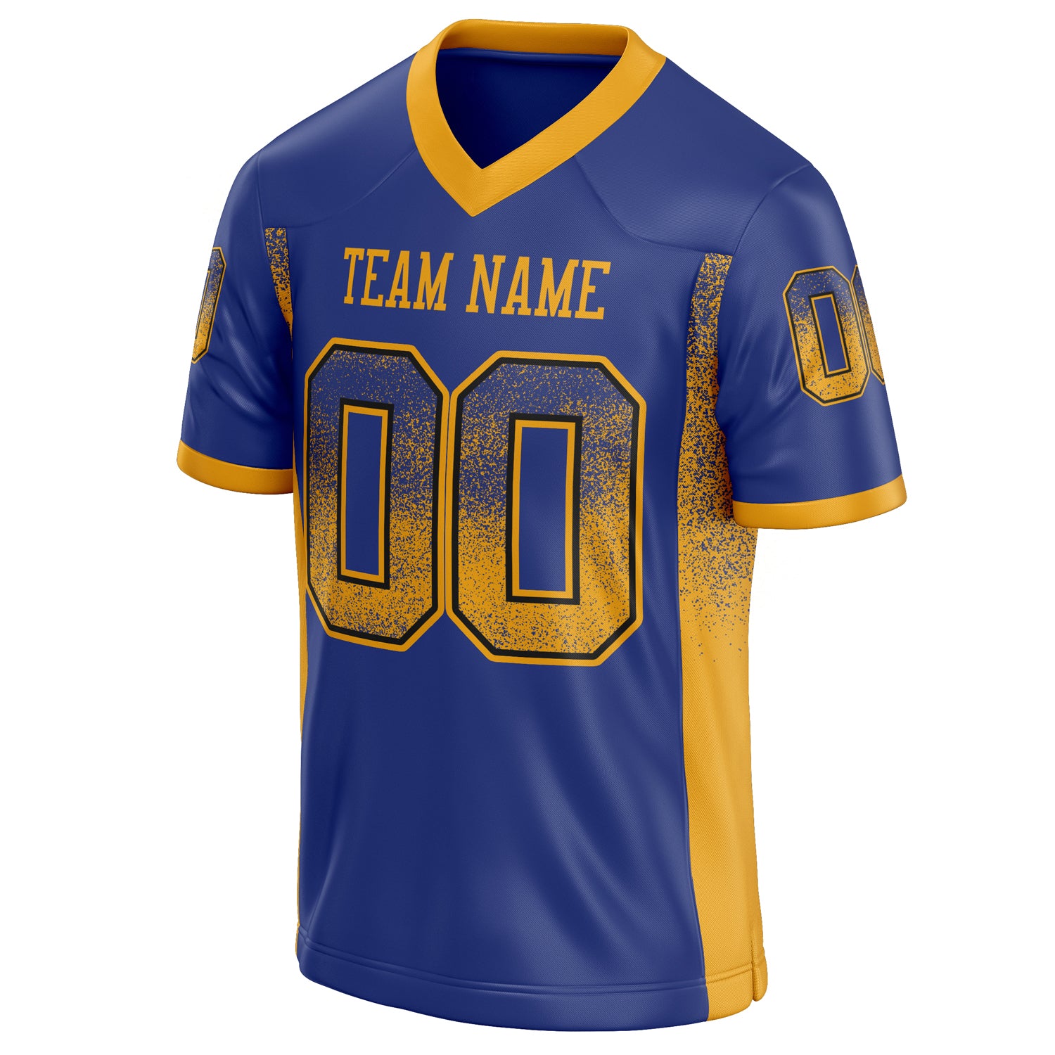Personalized Royal & Gold Solid Colour Football Jersey